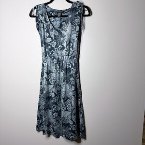 Banana Republic Blue/green Silk Floral Dress